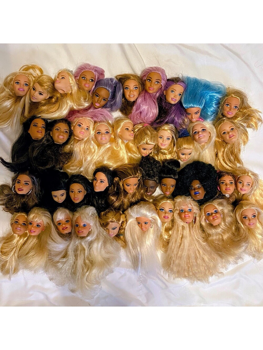 40 Barbie + Doll Heads- Vintage To Modern, Variety Of Hair/Skin Colors 4 OOAK